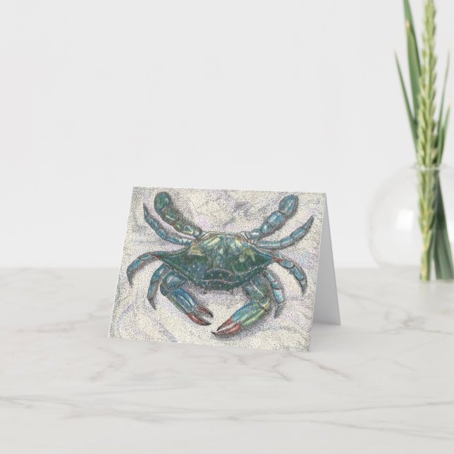 Carte de voeux de crabe bleu de baie de chesapeake (Devant)