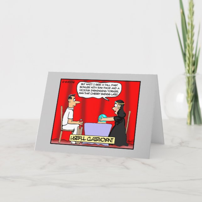Carte de voeux de cricket amusant - Clairvoyants u (Devant)