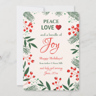 Carte de vœux de déclaration de grossesse Joie de 