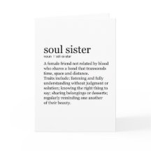 Carte de voeux de définition du dictionnaire Soul 