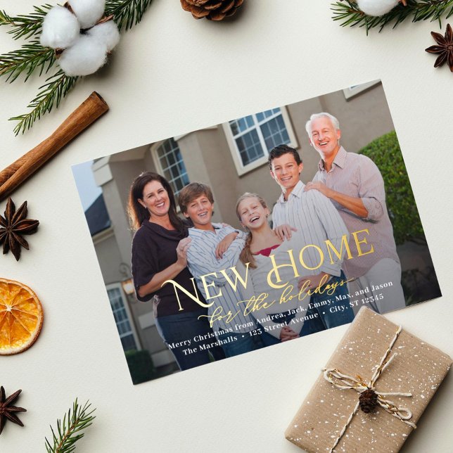 Carte de vœux de déménagement pour les fêtes Simpl (Créateur téléchargé)