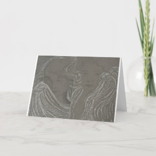 Carte de voeux de deux anges