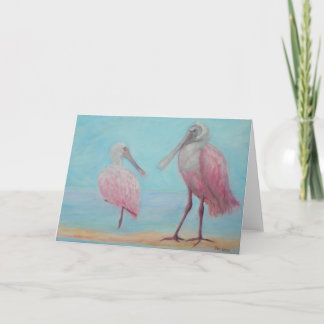 Carte de voeux de DEUX SPATULES