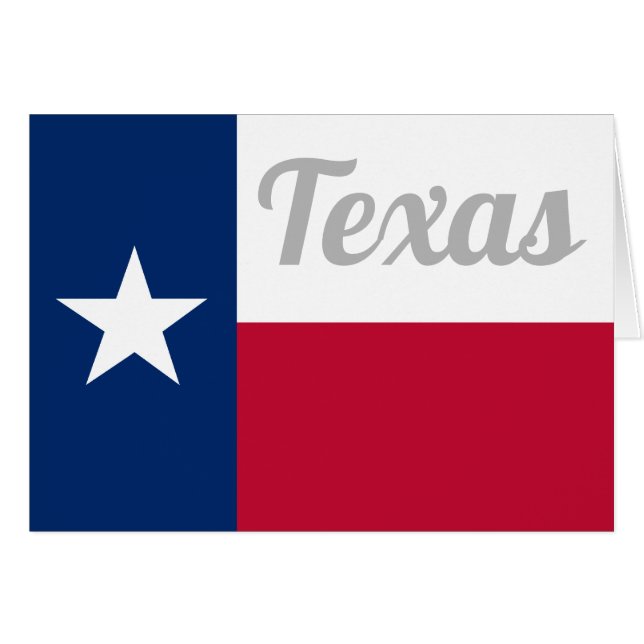 Carte de voeux de drapeau d'état du Texas avec le (Devant horizontal)