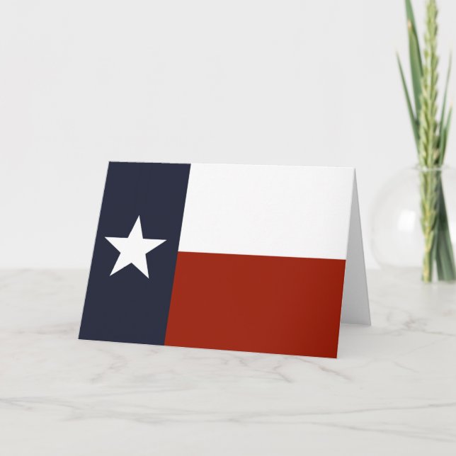 Carte de voeux de drapeau du Texas (Devant)