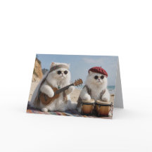 Carte de vœux de duo folklorique persan blanc mign