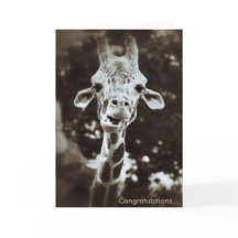 Carte de voeux de félicitations de girafe