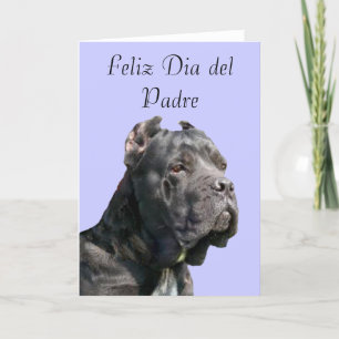 Carte de voeux de Feliz Dia del Padre Cane Corso