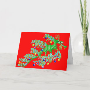 Carte de voeux de fête de dragon de mer