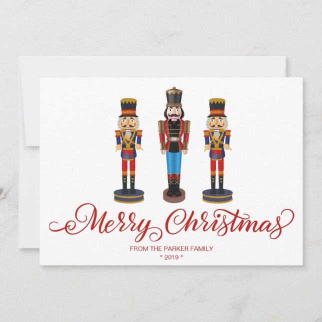 Carte de vœux de fête de Noël Casse-Noisette (Devant)