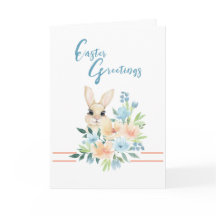 Carte de vœux de fête de Pâques avec bouquet de la