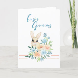 Carte de vœux de fête de Pâques avec bouquet de la