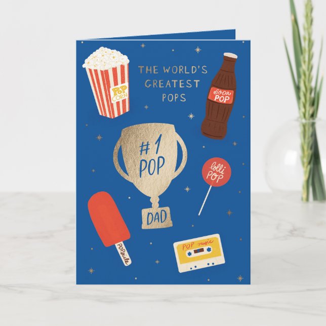 Carte de voeux de Fête des pères "Les plus grands  (Devant)