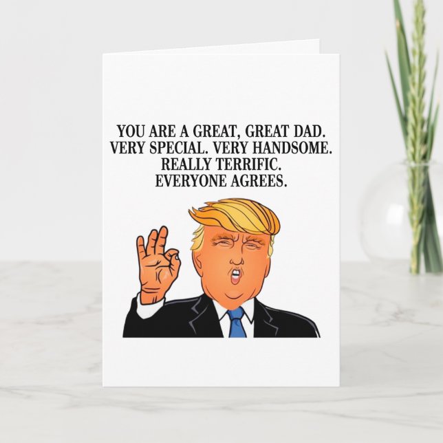 Carte de voeux de Fête des pères Trump Payton (Devant)