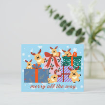 Carte de vœux de fêtes joyeuses