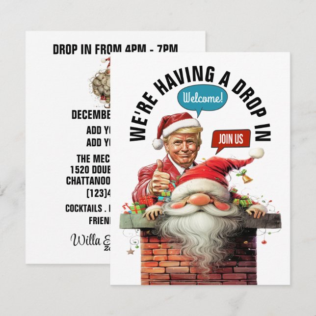 CARTE DE VOEUX DE FÊTES PLATE À DÉPOSER (Devant / Derrière)