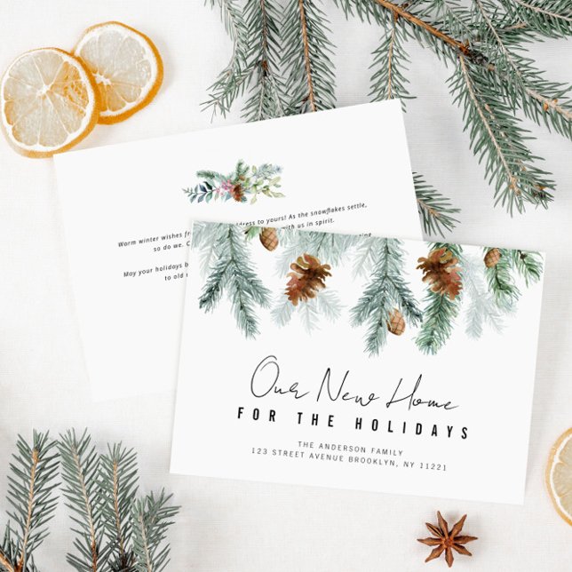 carte de vœux de fêtes pour une nouvelle adresse (Créateur téléchargé)