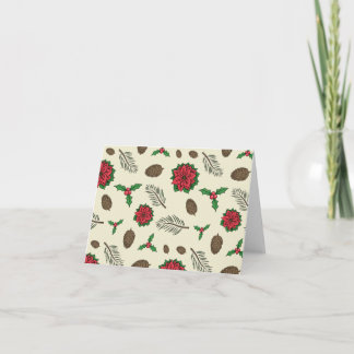 Carte de vœux de fêtes vierge avec poinsettias et 