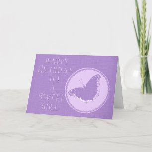 Carte de voeux de fille d'anniversaire - manteau
