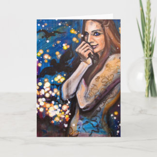 Carte de voeux "de fille de Gotham" - art par