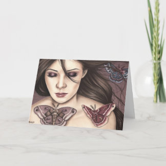 Carte de voeux de fille Moth connectée