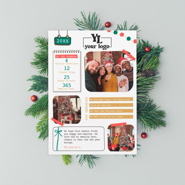 Carte de vœux de fin d'année de la société pour un (Créateur téléchargé)