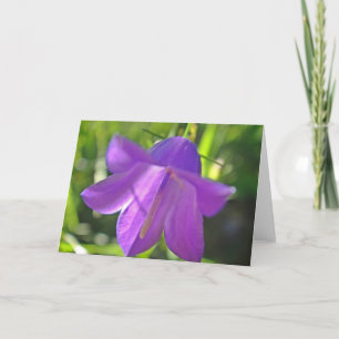 Carte de voeux de fleur violette