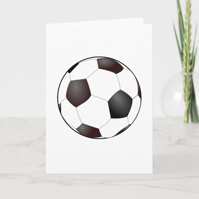 Carte de voeux de football noir et blanc (Devant)