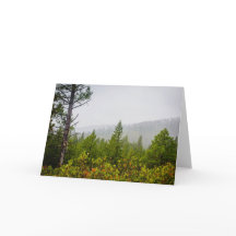 Carte de voeux de forêt d'automne (vide)