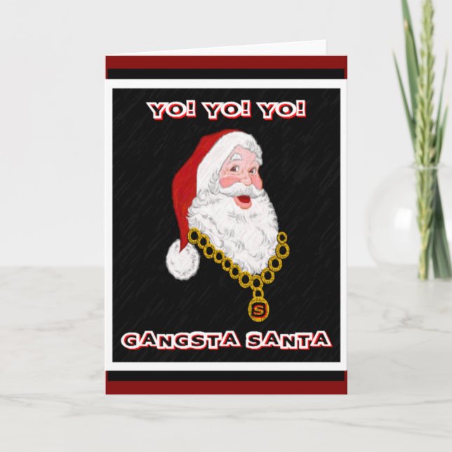 Carte de voeux de Gangsta Père Noël (Devant)