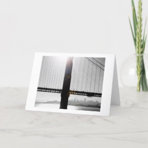 Carte de voeux de golden gate bridge (noir et