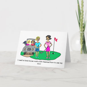 Carte de voeux de golf Cartoon