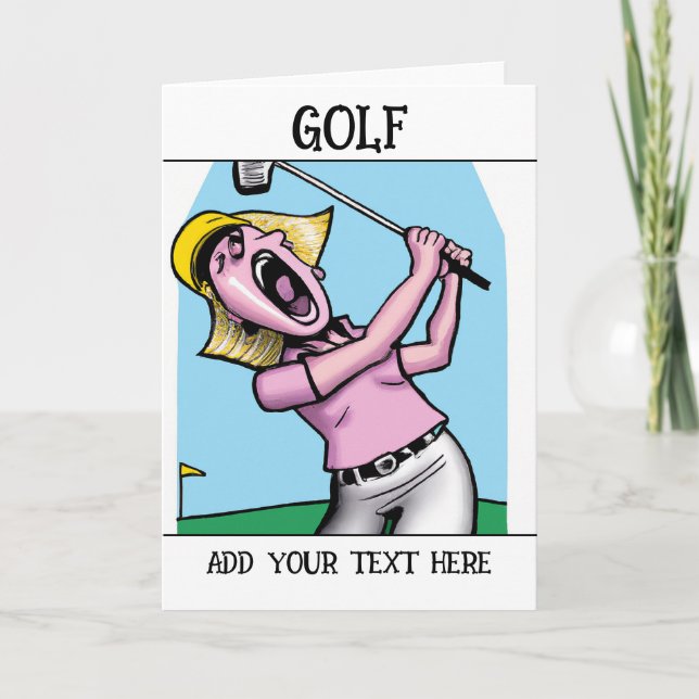 Carte de voeux de golf personnalisée (Devant)