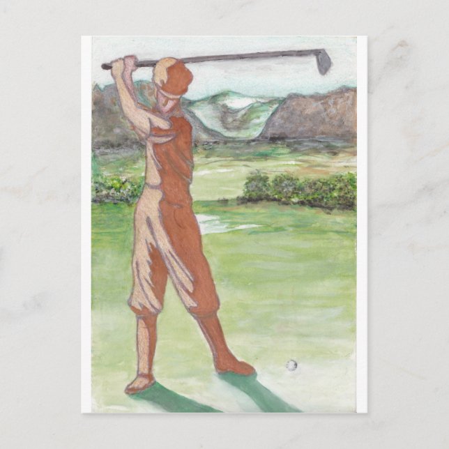 Carte de voeux de golf vintage (Devant)