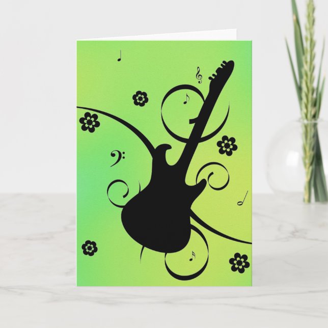 Carte de vœux de guitare (Devant)