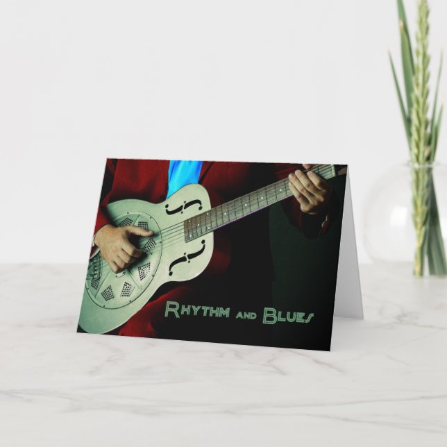 Carte de voeux de guitare Rhythm and Blues (Devant)
