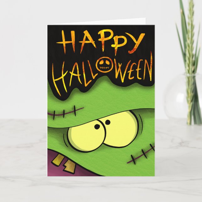 Carte de voeux de Halloween pour des enfants (Devant)