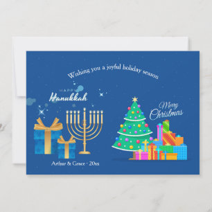 Carte de vœux de Hanukka Noël