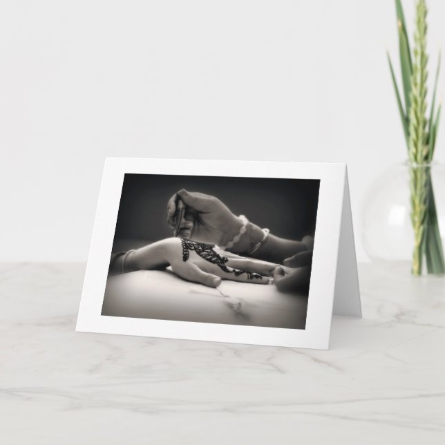 Carte de voeux de henné de Mendhi (avec la (Devant)