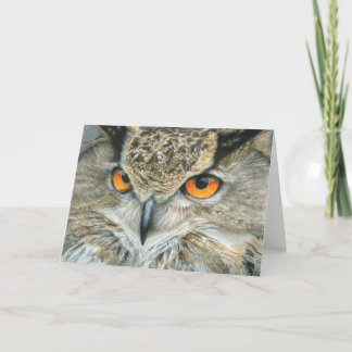 Carte de voeux de hibou - blanc