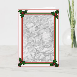 Carte de voeux de houx/photo