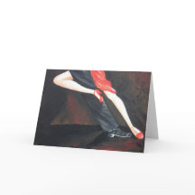 Carte de voeux de jambes de tango pour toute