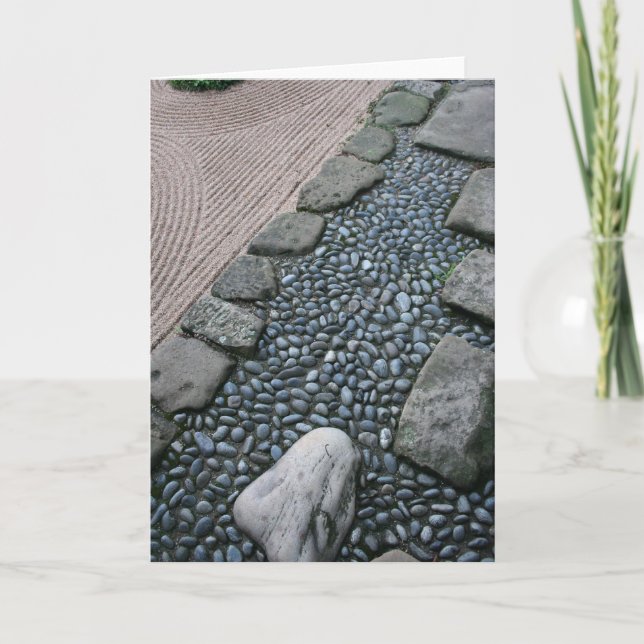 Carte de voeux de jardin de zen et de résumé (Devant)