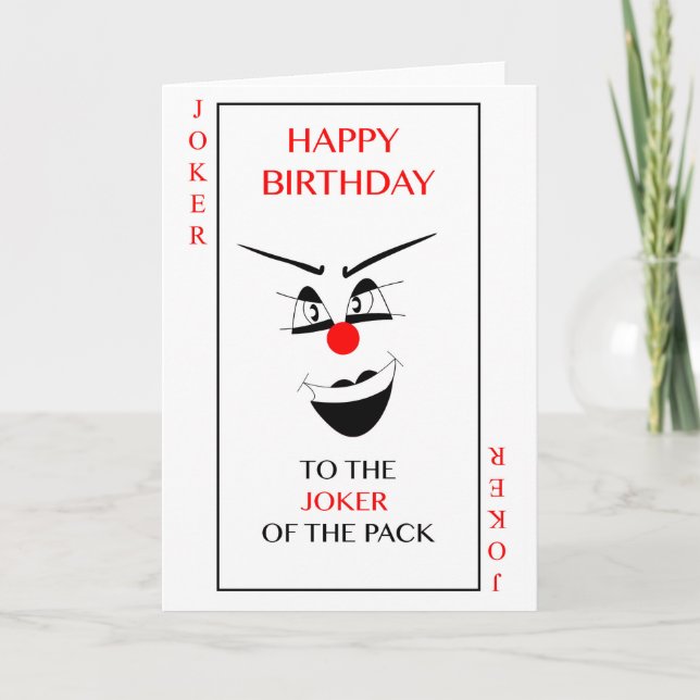 Carte de voeux de joker de "joyeux anniversaire" (Devant)