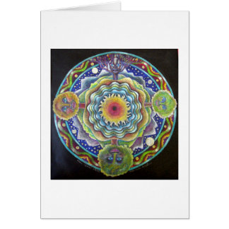 Carte de voeux de jour de la terre de Mandala de