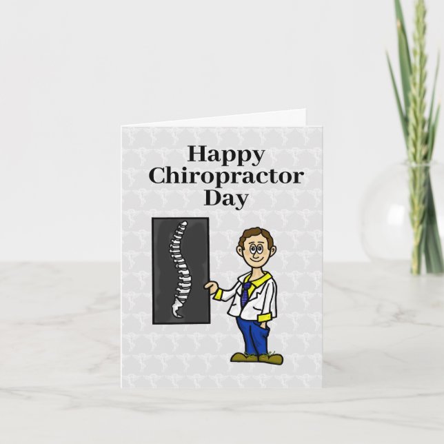 Carte de voeux de jour pour chiropraticien masculi (Devant)