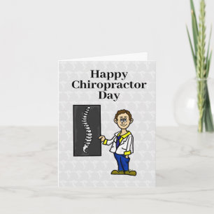 Carte de voeux de jour pour chiropraticien masculi