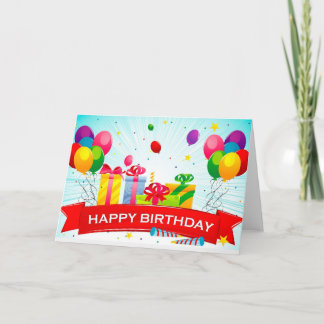 carte de voeux de joyeux anniversaire