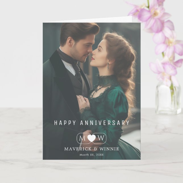 Carte de vœux de joyeux anniversaire de mariage (Orchidée)