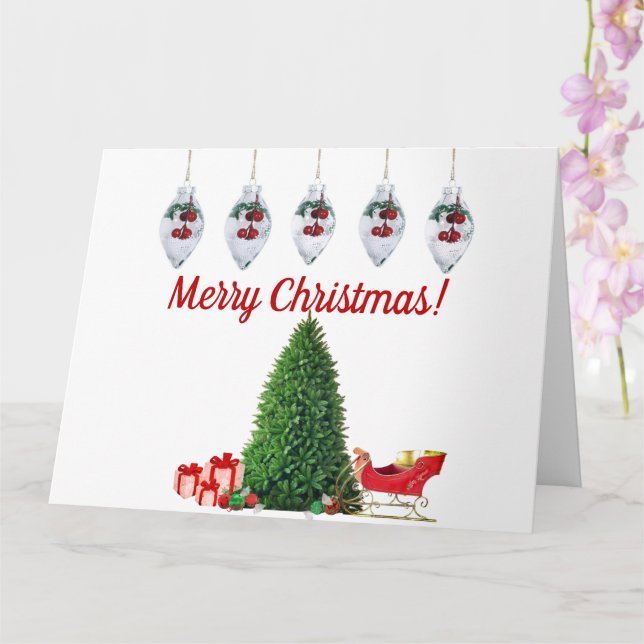 Carte de vœux de Joyeux Noël et Bonne Année (Orchidée)